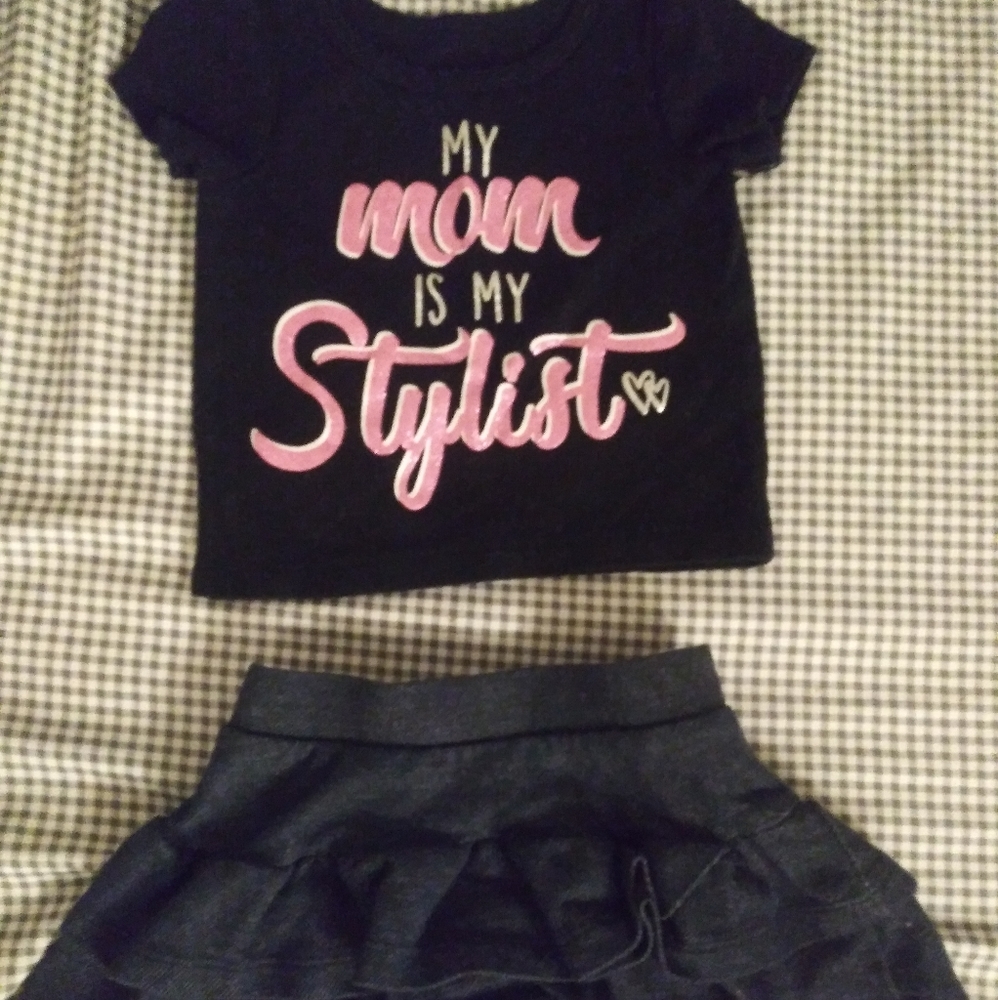 Baby girl top & skirt set 12months